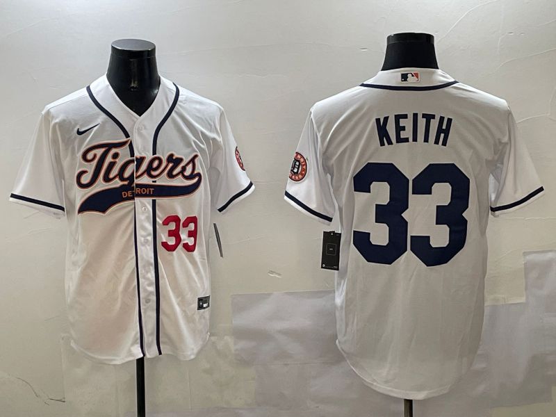 Men Detroit Tigers #33 Keith White Jointly Name 2025 Nike MLB Jersey style 3